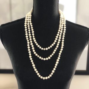White Baroque Freshwater Pearls 4-5mm. 74” length